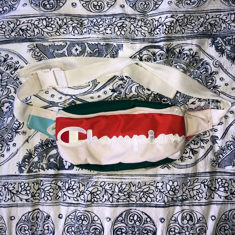 stitched champion fanny pack